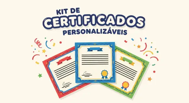 Capa do bônus: Kit de Certificados Personalizáveis